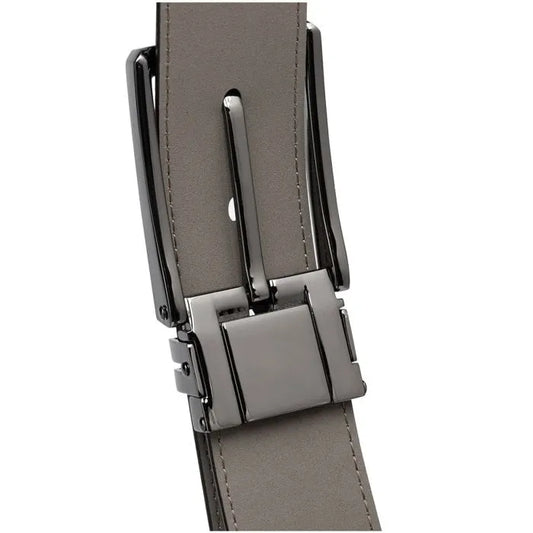 AAMIR II SQUARE BUCKLE LEATHER BELT-BLACK
