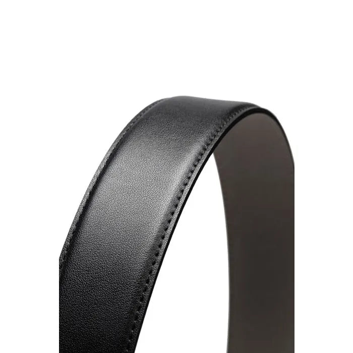 AAMIR II SQUARE BUCKLE LEATHER BELT-BLACK
