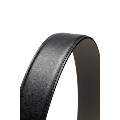 AAMIR II SQUARE BUCKLE LEATHER BELT-BLACK