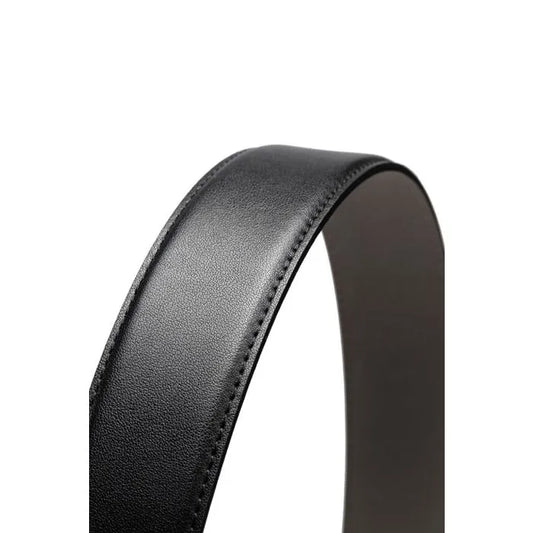 AAMIR II SQUARE BUCKLE LEATHER BELT-BLACK