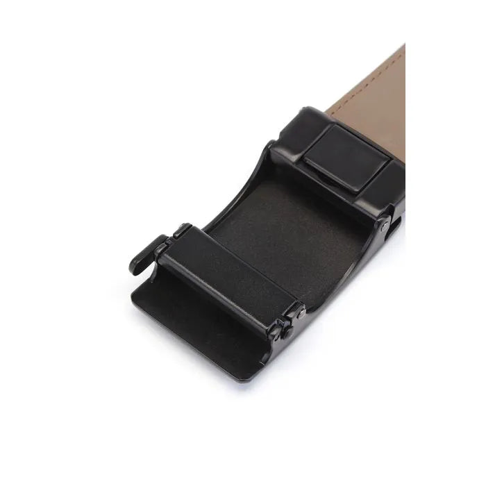 AAMIR CASUAL-AUTO BUCKLE LEATHER BELT-BLACK
