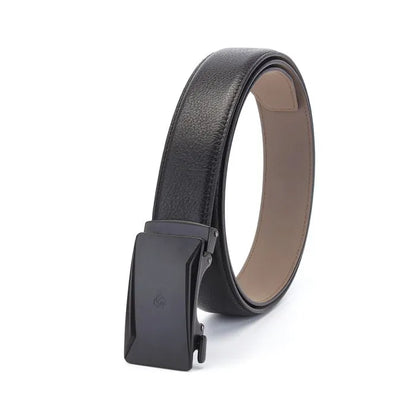 AAMIR CASUAL-AUTO BUCKLE LEATHER BELT-BLACK