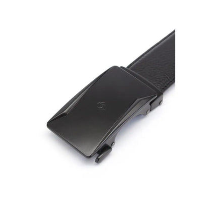 AAMIR CASUAL-AUTO BUCKLE LEATHER BELT-BLACK