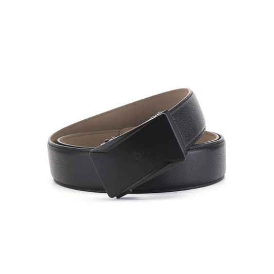 AAMIR CASUAL-AUTO BUCKLE LEATHER BELT-BLACK