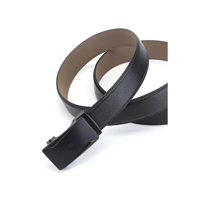 AAMIR CASUAL-AUTO BUCKLE LEATHER BELT-BLACK