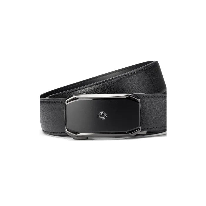 AAMIR II AUTO PLATE-U4 LEATHER BELT-BLACK