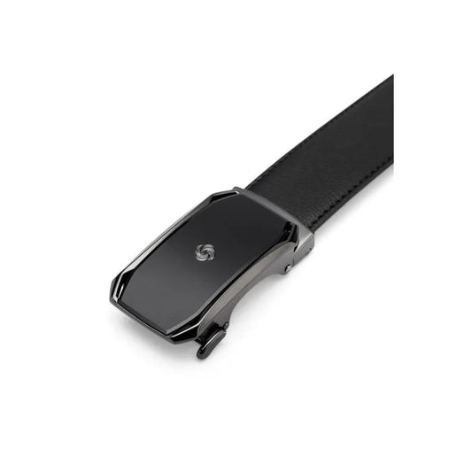 AAMIR II AUTO PLATE-U4 LEATHER BELT-BLACK