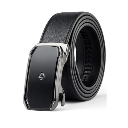 AAMIR II AUTO PLATE-U4 LEATHER BELT-BLACK