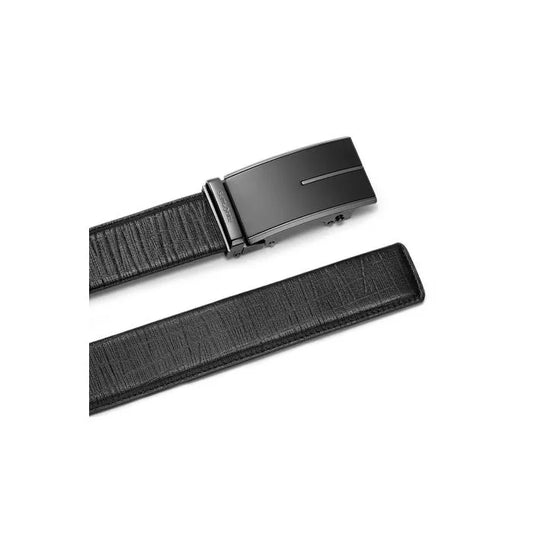 AAMIR AUTO PLATE-03 LEATHER BELT-BLACK