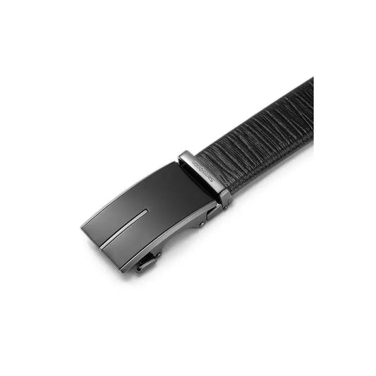 AAMIR AUTO PLATE-03 LEATHER BELT-BLACK