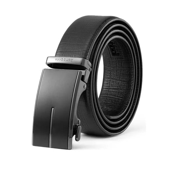 AAMIR AUTO PLATE-03 LEATHER BELT-BLACK