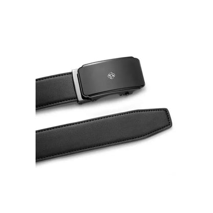 AAMIR II AUTO PLATE-06 LEATHER BELT-BLACK