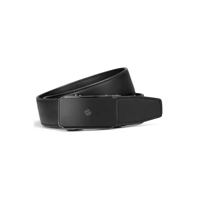 AAMIR II AUTO PLATE-06 LEATHER BELT-BLACK