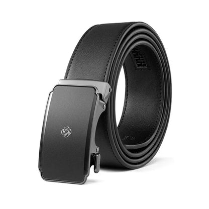 AAMIR II AUTO PLATE-06 LEATHER BELT-BLACK