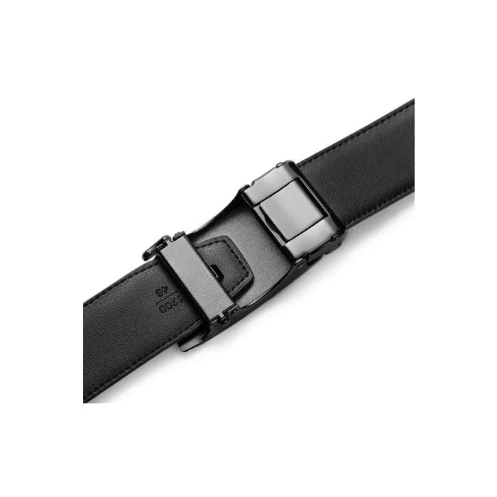 AAMIR II AUTO PLATE-06 LEATHER BELT-BLACK